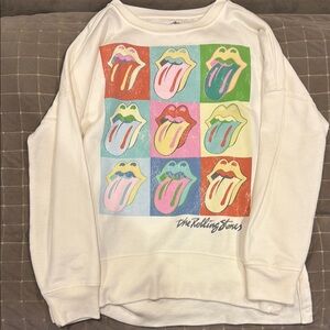 Cream Rolling Stones Logo Tee